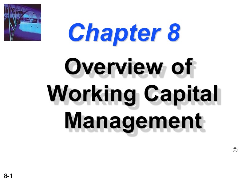 Chapter 8 Overview of Working Capital Management ©
